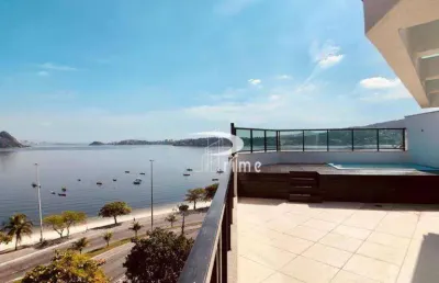Cobertura com 4 dormitórios, 239 m² - venda por r$ 2.200.000,00 ou aluguel por r$ 18.258,00/mês - charitas - niterói/rj
