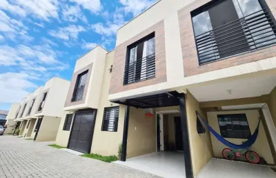 Casa em condomínio fechado com 3 quartos à venda na rua luiz machuca, 282, alto boqueirão, curitiba por r$ 390.000