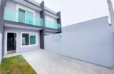 Casa com 2 quartos à venda na rua valério sprada, 30, ganchinho, curitiba por r$ 459.000