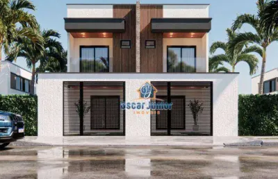 Lançamento! casa duplex com 3 quartos, 100 m² por r$ 460.000 - parque dois irmãos - fortaleza/ce