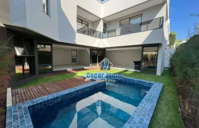 Casa duplex com 5 suítes + varanda gourmet e finíssimo acabamento, 433 m² por r$ 4.300.000 - condomínio alphaville fortaleza residencial - eusébio/ce