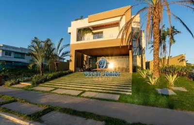 Exclusivo! casa duplex com 3 suítes em condomínio fechado e área de lazer completa, 331 m² por r$ 2.690.000 - cidade alpha - eusébio/ce