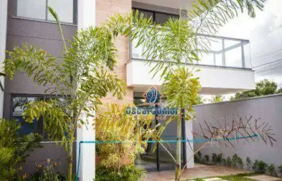 Casa duplex com 5 suítes + wc social e área de lazer completa, 420 m² por r$ 3.500.000 - pires façanha - eusébio/ce