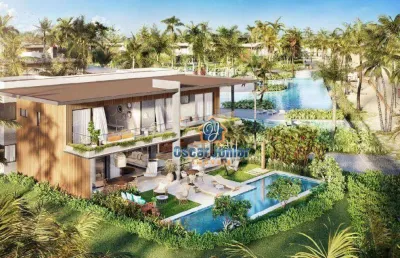 Casa duplex em condomínio fechado frente-mar com 4 suítes com área de lazer completa , 177 m² a partir de r$ 1.411.456 - porto das dunas - aquiraz/ce