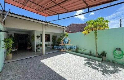 Casa plana com 3 quartos (1 suíte) + wc social à venda, 109 m² por r$ 380.000 - castelão - fortaleza/ce