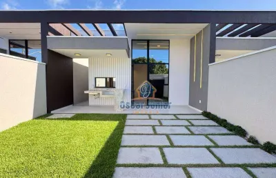 Luxuosa casa plana 3 quartos (2 suítes sendo 1 reversível) à venda, 107,88 m² por r$ 469.000 - centro - eusébio/ce