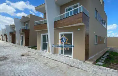 Casa duplex em condomínio fechado com 3 quartos (2 suítes), 92 m² por r$ 360.000 - grilo - caucaia/ce