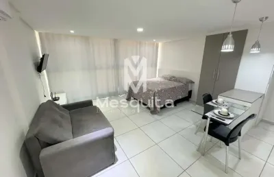 Apartamento para locação em cabedelo, ponta de campina, 1 dormitório, 1 suíte, 1 banheiro