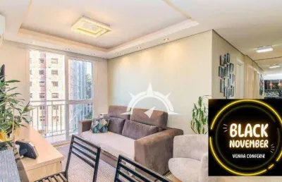 Lindo apartamento decorado semi mobiliado com 3 dorm. a venda, com 72 m² por r$ 580.000 - jardim itu sabará - porto alegre/rs