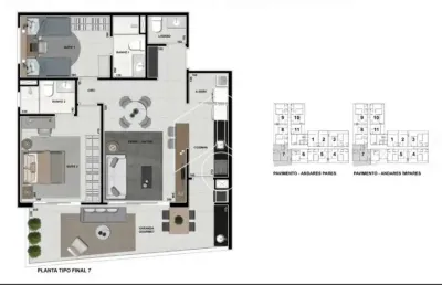 Apartamento com 2 quartos à venda na Rua das Ametistas, 10692, Jardim Maria Izabel, Marília
