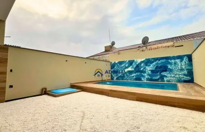 Casa nova com piscina, 3 dormitórios à venda, 114 m² por r$ 630.000 - nereidas - guaratuba/pr