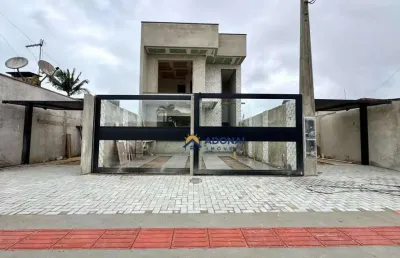 Sobrado novo com piscina, 3 dormitórios à venda, 137 m² por r$ 830.000 - eliana - guaratuba/pr