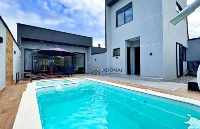 Casa inteligente, com 4 dormitórios e piscina, à venda, 189 m² por r$ 1.580.000 - balneario eliana - guaratuba/pr