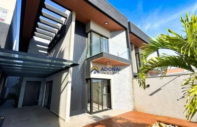 Residência de alto padrão com lago artificial, 153 m² por r$ 1.725.000 - brejatuba - guaratuba/pr
