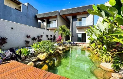 Residência de alto padrão com lago artificial, 153 m² por r$ 1.725.000, com 3 dormitórios, 153 m² por r$ 1.725.000 - brejatuba - guaratuba/pr