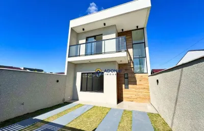 Sobrado novo com piscina, 3 dormitórios à venda, 116 m² por r$ 730.000 - eliana - guaratuba/pr
