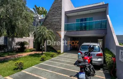Casa em condomínio fechado com 4 quartos à venda na jorge sanwais, 2300, jardim naipi, foz do iguaçu por r$ 2.300.000