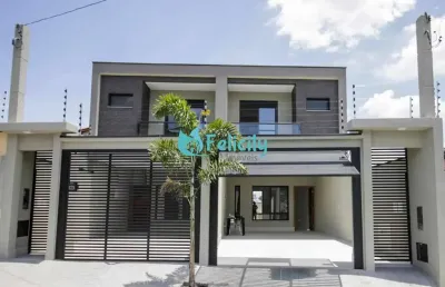 Sobrado novo com 3 suítes, 4 vagas, 160m2 no parque são domingos