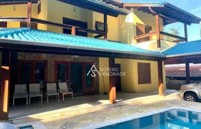 Casa maravilhosa com 6 dormitórios em condomínio fechado, praia do massaguaçu