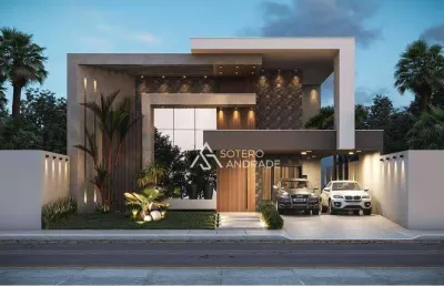 Casa de luxo vendida na planta, localização privilegiada na praia do indaiá