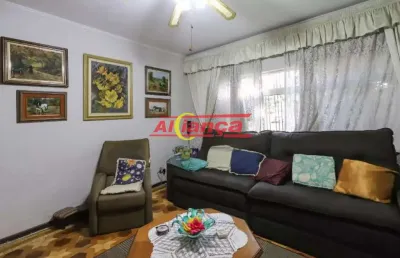 Sobrado individual com 3 dormitórios para alugar, 180m² - centro - guarulhos r$ 3.500,00