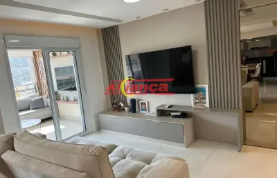 Apartamento para alugar com 03 quartos, suíte, 02 vagas, 145m², cida maia - guarulhos/sp - r$ 13.000