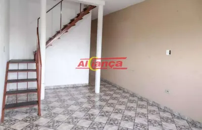 Sobrado não individual para alugar, 2 quartos e 2 vagas, 200m², jardim paraíso- guarulhos r$ 2.000