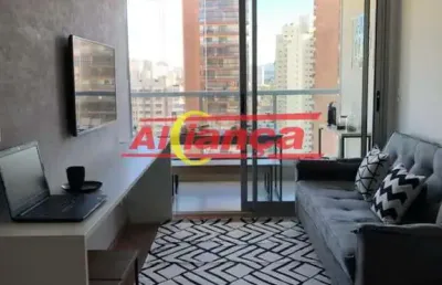 Studio mobiliado para alugar com 1 quarto, 1 banheiro e 1 vaga- 45m²- macedo - guarulhos - sp