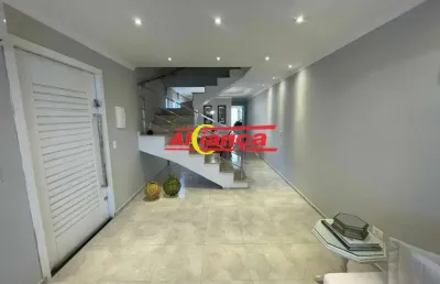 Sobrado com 4  quartos para alugar,  270m² -jardim santa mena  - guarulhos /sp - por r$ 7.500,00