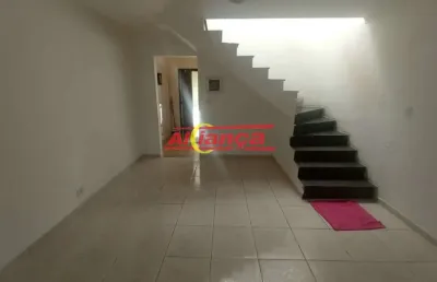 Sobrado para alugar com 90m², 2 quartos, vaga, jardim santa cecília - guarulhos/so por r$ 2.400,00
