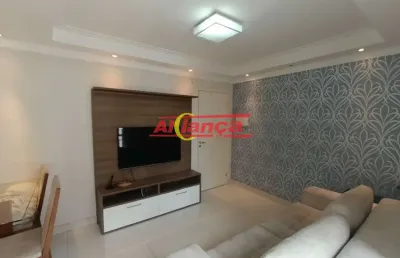 Ótimo apartamento mobiliado 50m² com 2 quartos e 1 vaga de garagem - vila augusta - guarulhos/sp.