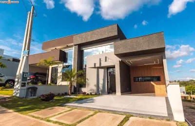 Casa de luxo em condomínio: 3 quartos, 3 suítes, 2 salas, 4 banheiros, 3 vagas de garagem em indaiatuba-sp, loteamento park gran reserve