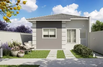 Lançamento de casas térreas com 2 quartos com opções de suite.