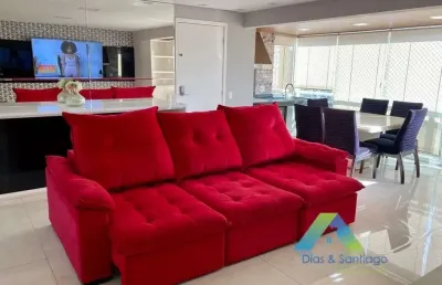 Santo andré apartamento 140m² mobiliado, 4 dormitórios, 2 suítes,  4 vagas, ótima localização e valor !!!