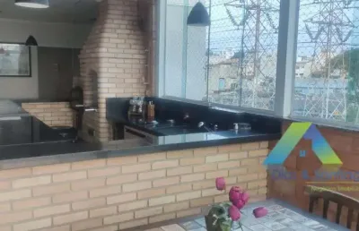 Santo andré cobertura 176m²,  3 dormitórios, sendo 1 reversível, 1 suíte, 2 vagas, espaço gourmet, ótima localização e valor !!!
