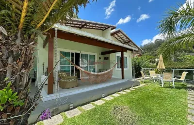 Casa linear com 3 suítes em condomínio na cascata do imbuí - teresópolis/rj.