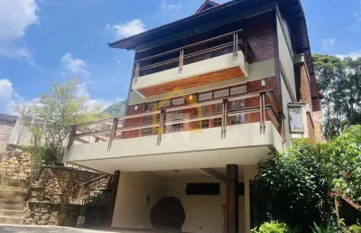 Casa em condomínio para venda em teresópolis, granja guarani, 4 dormitórios, 2 suítes, 4 banheiros, 2 vagas
