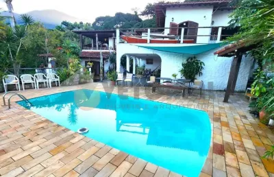 Casa com 6 dormitórios e piscina, praia do arrastão   são sebastião  sp