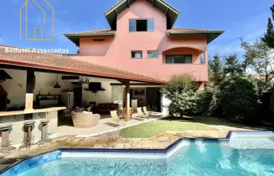 Cond são paulo ii - linda c/ 4 suítes, lareira, gourmet e piscina!
