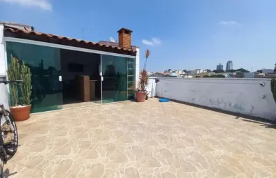 Cobertura para venda em santo andré, vila pires, 2 dormitórios, 1 suíte, 3 banheiros, 2 vagas