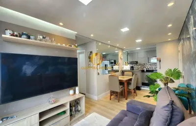 Apartamento 2 quartos, 1 suíte mobiliado e decorado condomínio up life divisa com xaxim e novo mundo