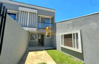 Sobrado novo com 3 quartos com sacada no melhor do sitio cercado