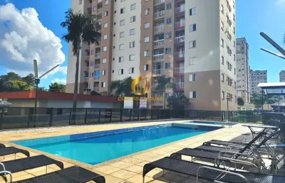 Apartamento 2 quartos com sacada e 48 m² no allegro residencial, condomínio clube no bairro pinheirinho 4 min do park shopping boulevard