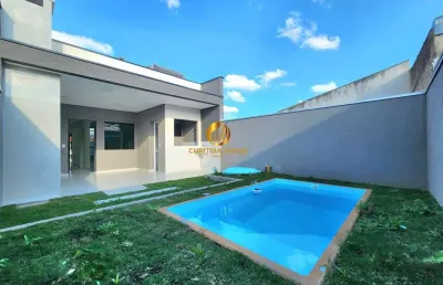 Casa alto padrão 3 quartos sendo 1 suíte e com piscina no eucaliptos fazenda rio grande pr