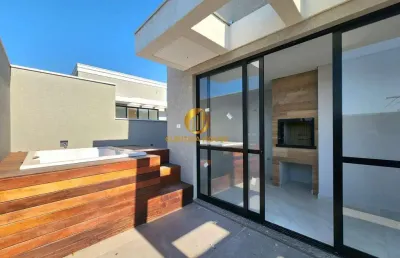 Sobrado triplex de luxo à venda no água verde - 3 suítes e spa | residencial le jardin