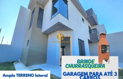 Sobrado de esquina com 3 quartos suíte e três vagas de garagem com amplo jardim na rua ourizona, 1097, sítio cercado