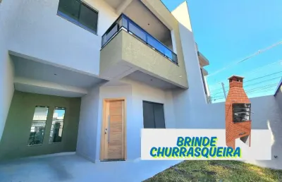 Sobrado novo com 3 quartos, na rua ourizona sítio cercado com garagem coberta!