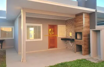 Casa nova 3 quartos sendo 1 suíte com espaço gourmet e amplo jardim fundos eucaliptos fazenda rio grande