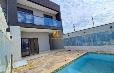 Sobrado alto padrão 3 quartos sendo 1 suíte, espaço gourmet e espaçoso fundos com piscina no eucaliptos fazenda rio grande