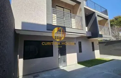 Sobrado novo à venda no pinheirinho curitiba  3 quartos, suíte e terraço privativo